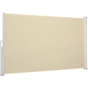 Beige Seitenmarkise Livingston 3x1,5m als Wind- und Sichtschutz für Terrasse und Balkon.