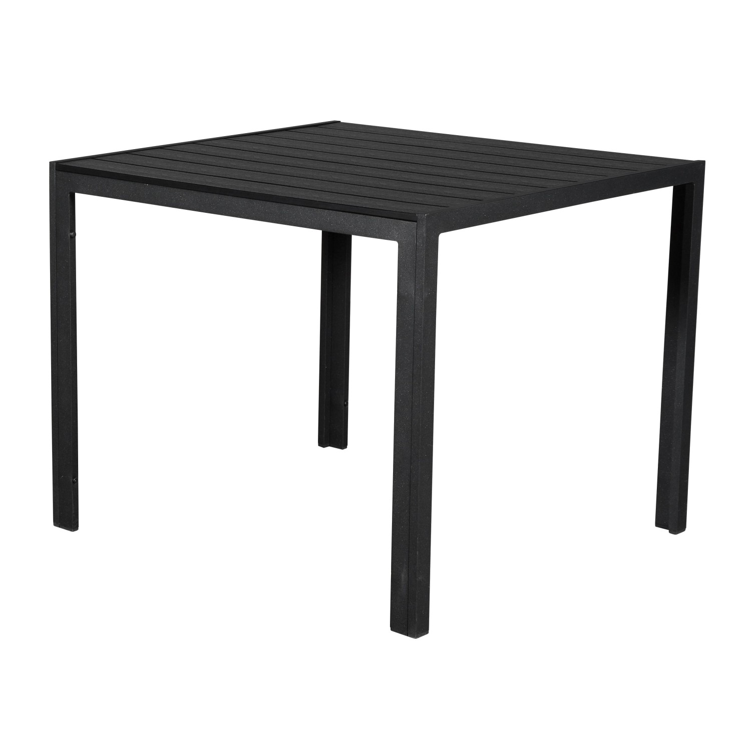 ebuy24 Noma Gartentisch 90x90 cm Schwarz und Schwarz