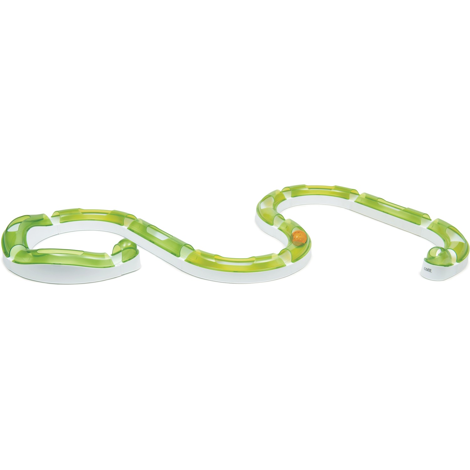 Catit Katzenspielzeug Senses 2.0 Spielschienen Super mit Ball, aufgebaut