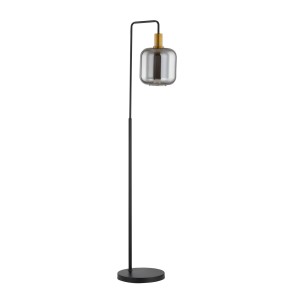 Lindby Stehlampe Nimbora 10017395 Modern in Schwarz aus Metall 1-flammig E27 Wohnzimmerleuchte