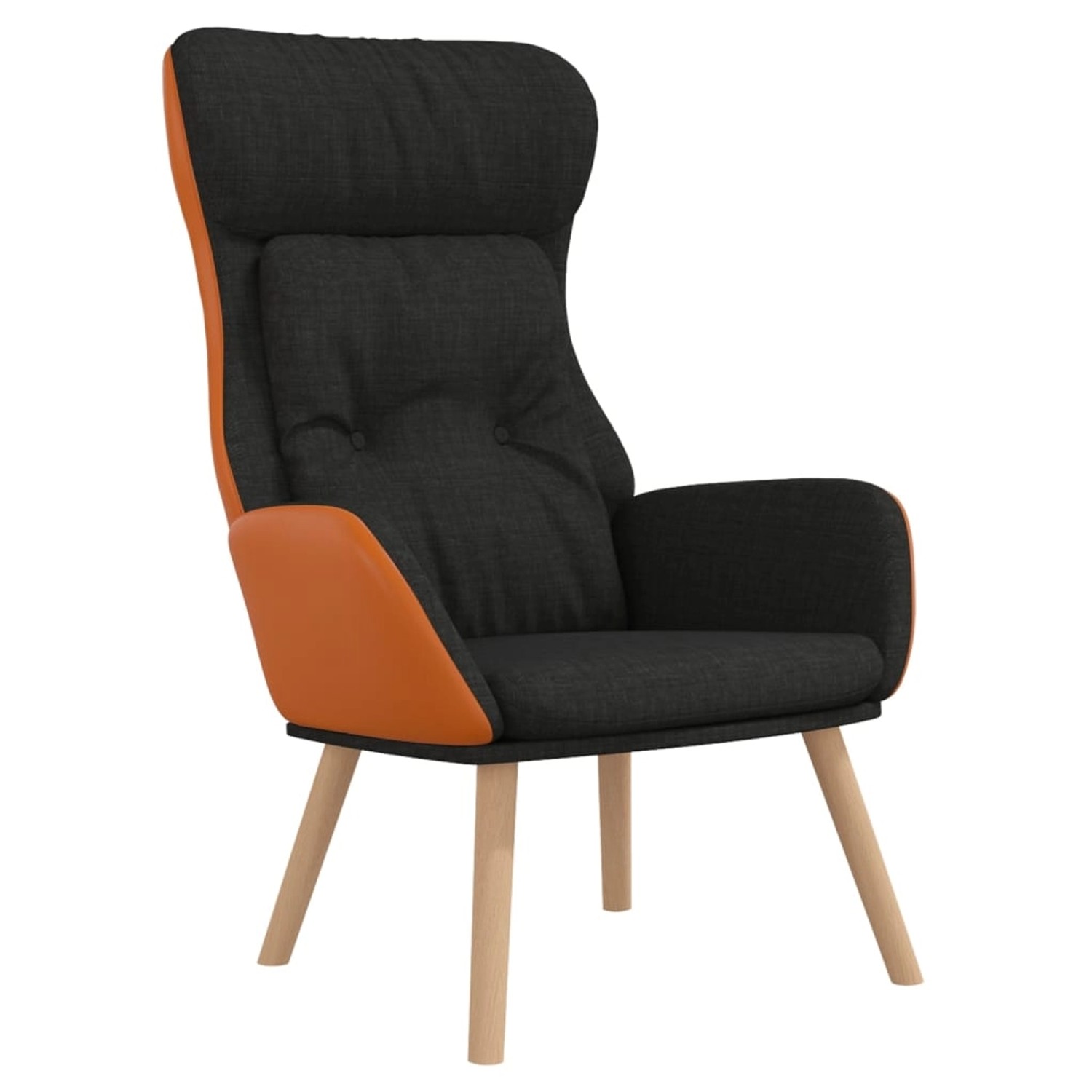 vidaXL Relaxsessel Schwarz Stoff und PVC 341307 günstig online kaufen