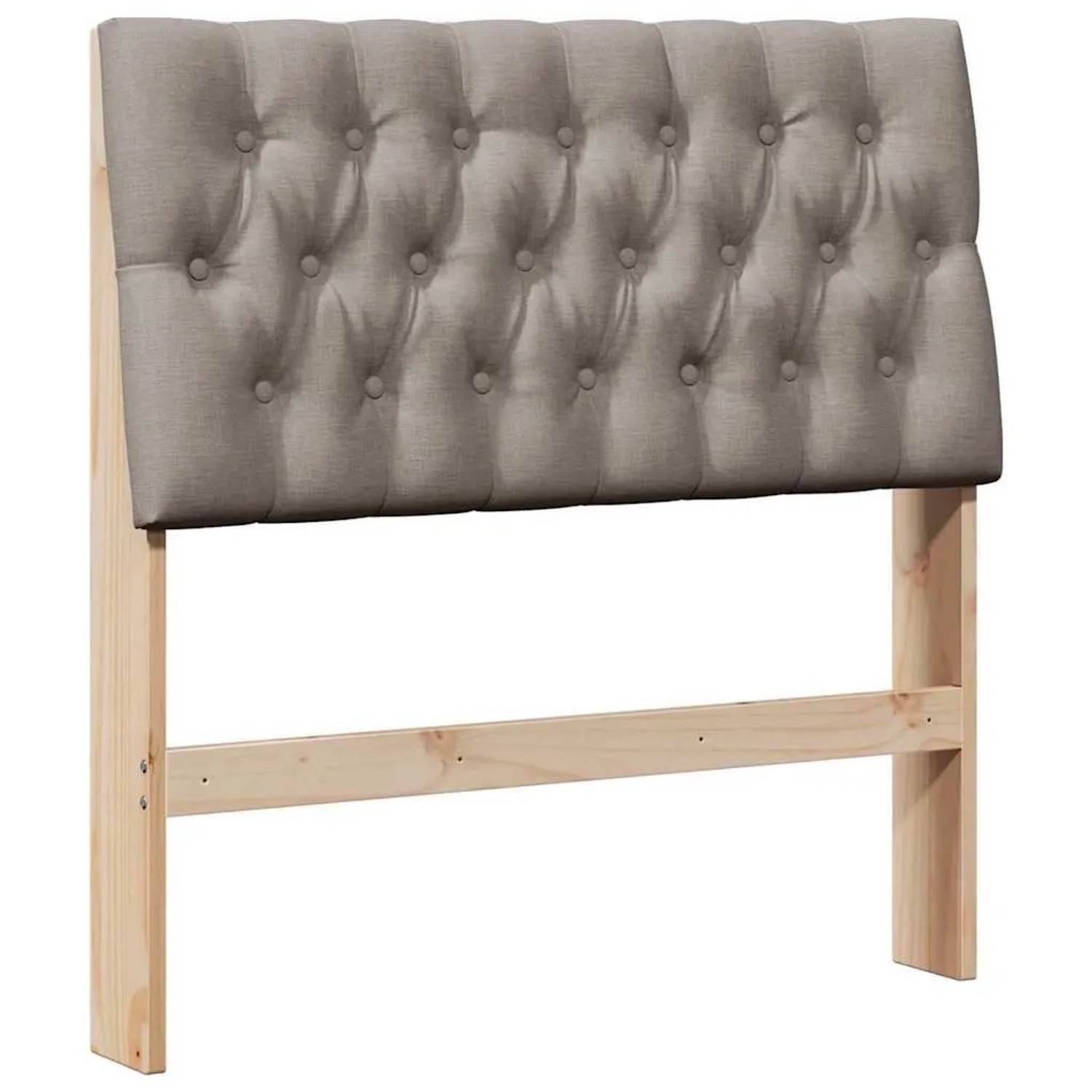 vidaXL Gepolstertes Kopfteil Taupe 90 cm Massives Kiefernholz 879362