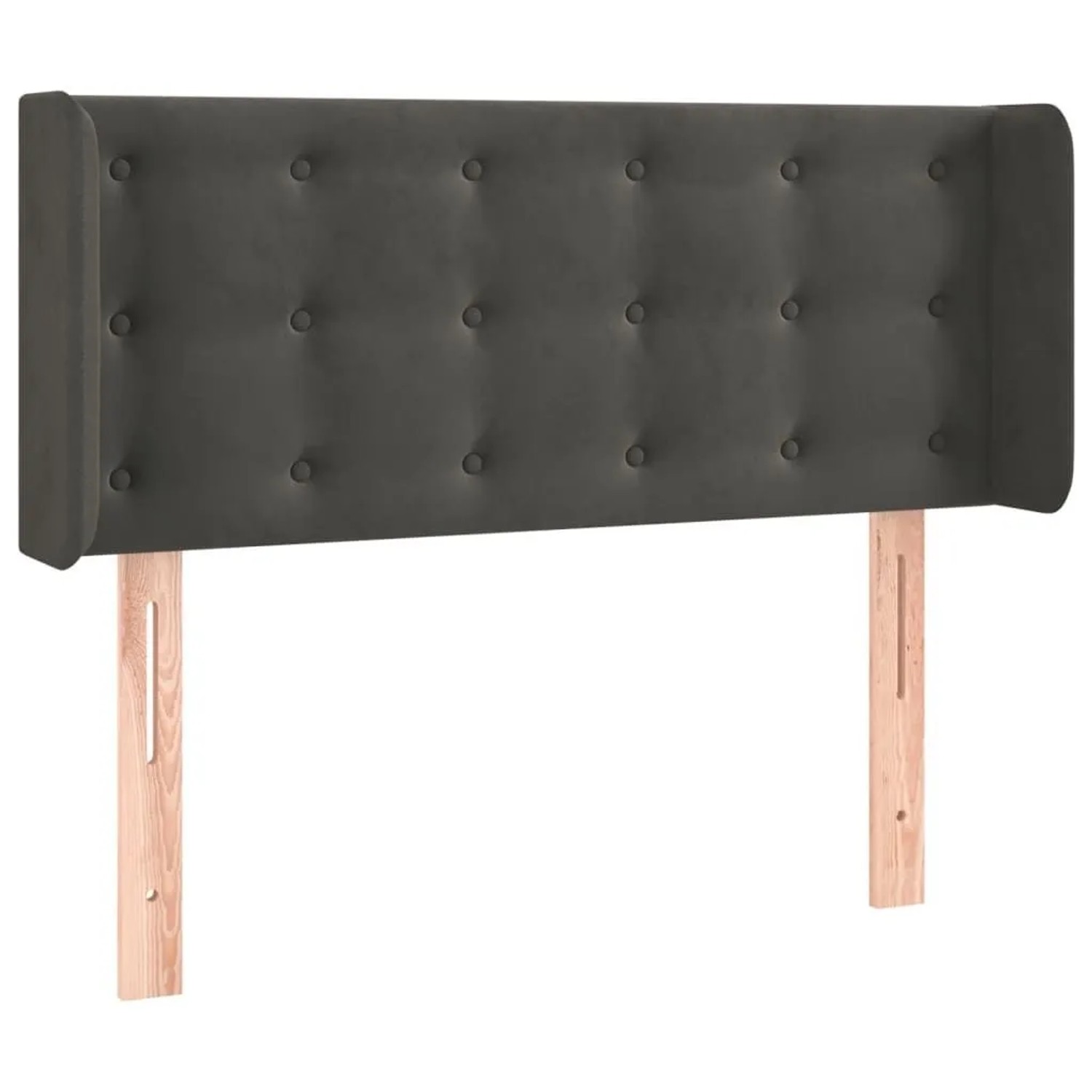 vidaXL Kopfteil mit Ohren Dunkelgrau 103x16x78/88 cm Samt 3119245