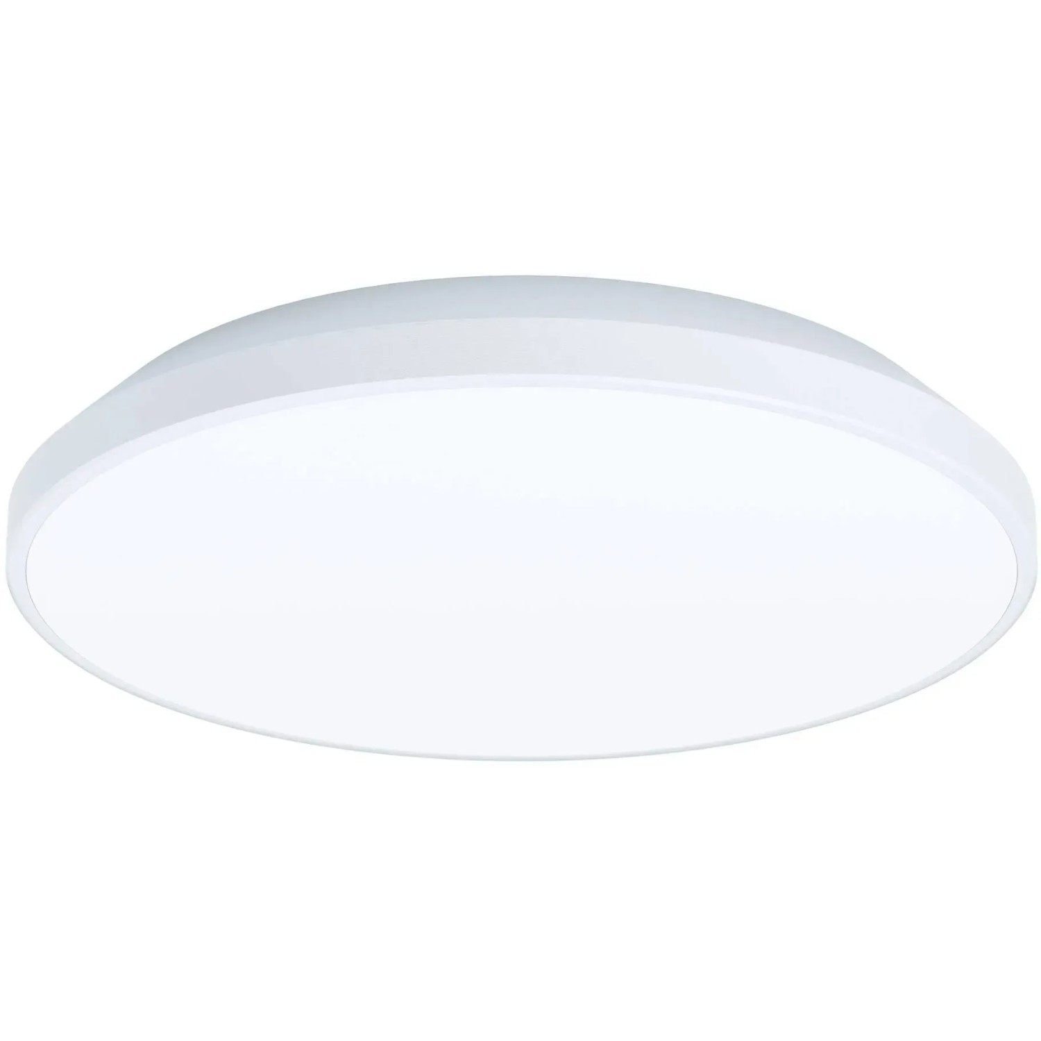 Weiße, runde Eglo LED Aufbauleuchte Crespillo, eine moderne Deckenleuchte für den Innenbereich.