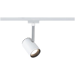 Weißer Paulmann URail LED-Spot Shine, 5W, für 230V Schienensysteme.