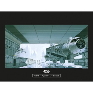 Komar Wandbild Star Wars Shuttle, 40x30cm, mit Raumschiff in Raumstation.