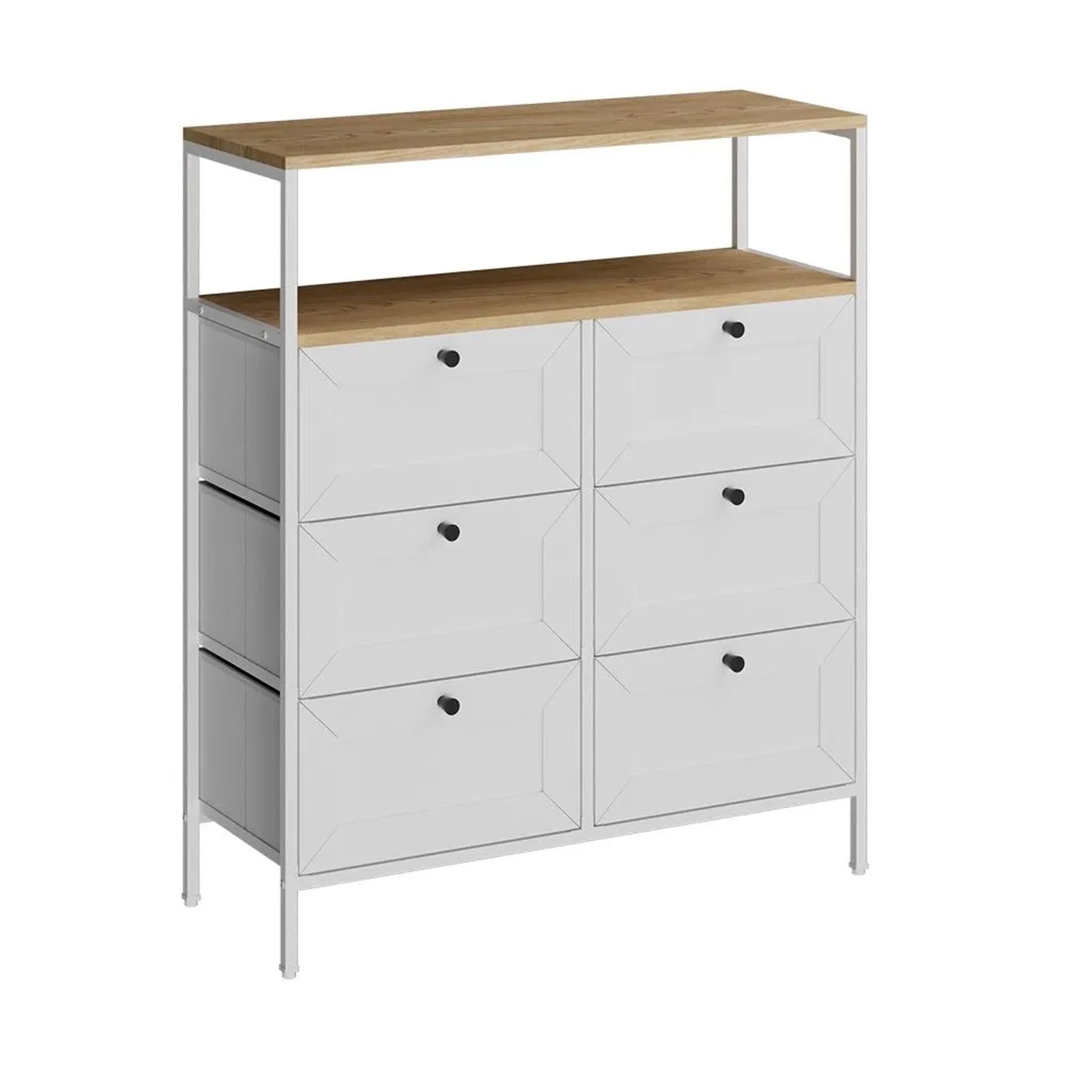 Vicco Kommode Belaro Weiß 80 x 95 6 Schubladen Art Nr 51897