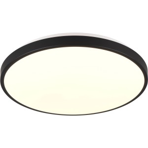 Schwarze Reality LED Deckenleuchte Loody, runde Deckenlampe für Innenräume.