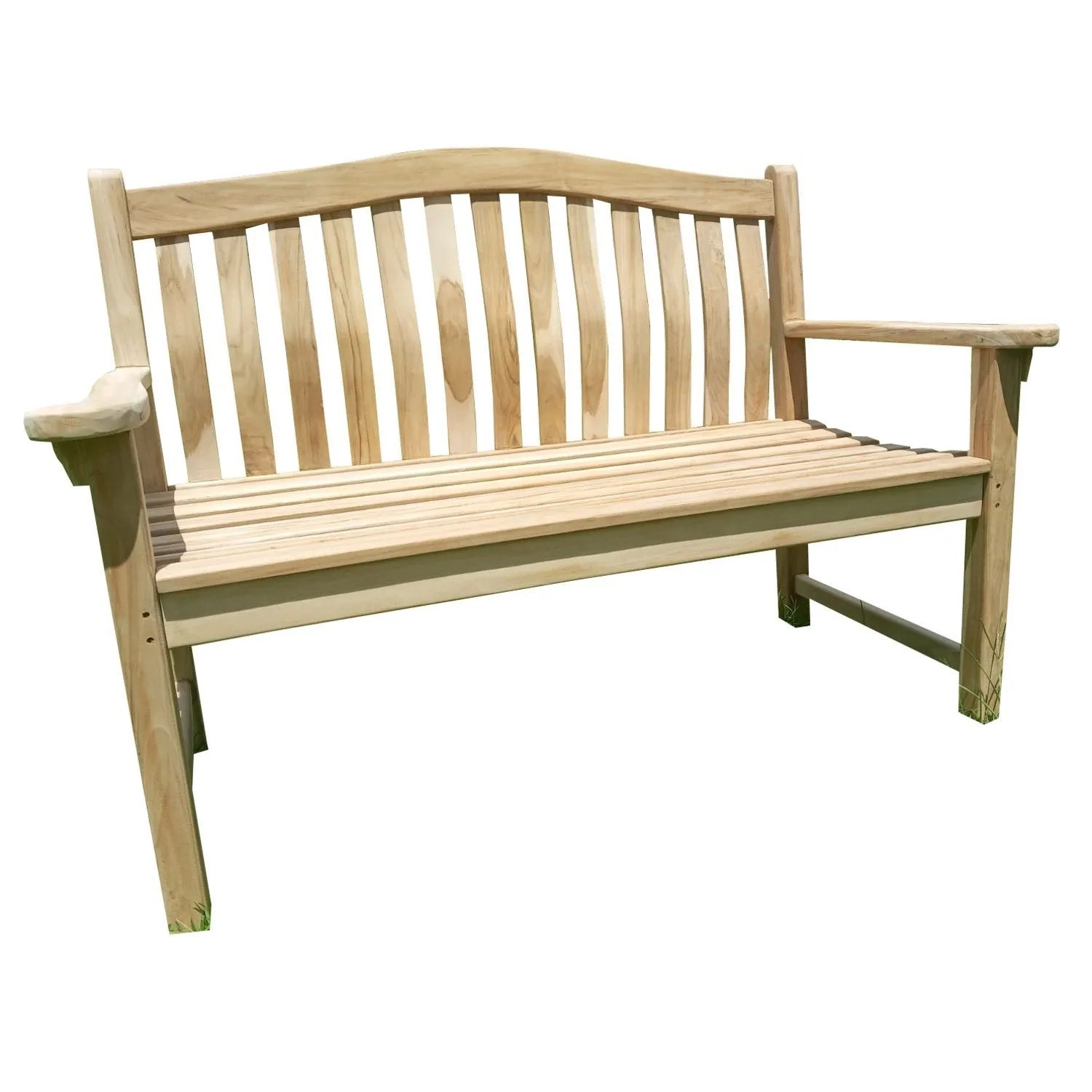 Lex Teak Sitzbank Bank Gartenbank Holzbank Teakbank Parkbank Schlossgarten 120cm