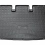 Schwarze Gummi Kofferraumwanne für VW T5/T6 Caravelle, kurzer Radstand, ab 2003.