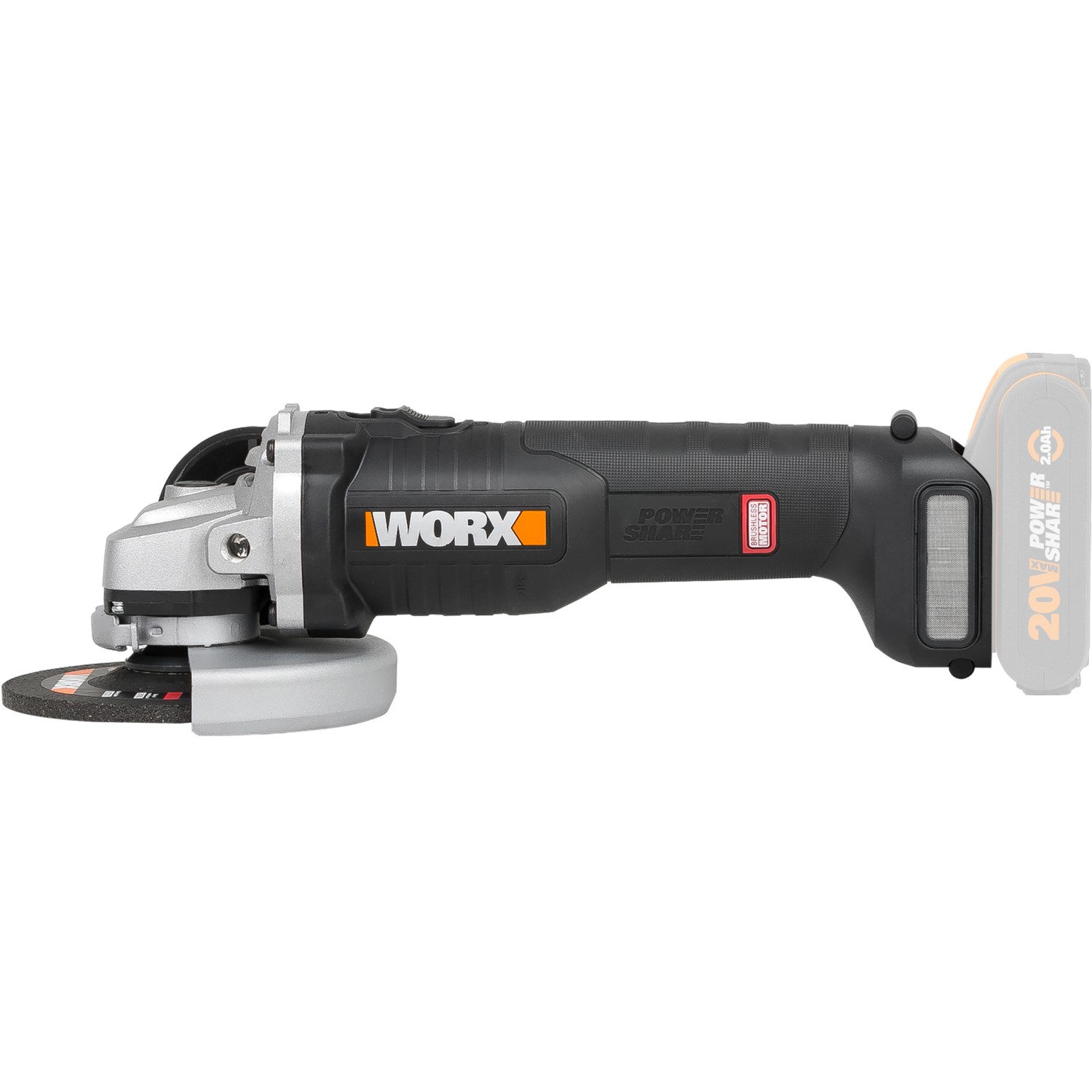 Worx Akku-Winkelschleifer WX812.9 Solo 20 V günstig online kaufen