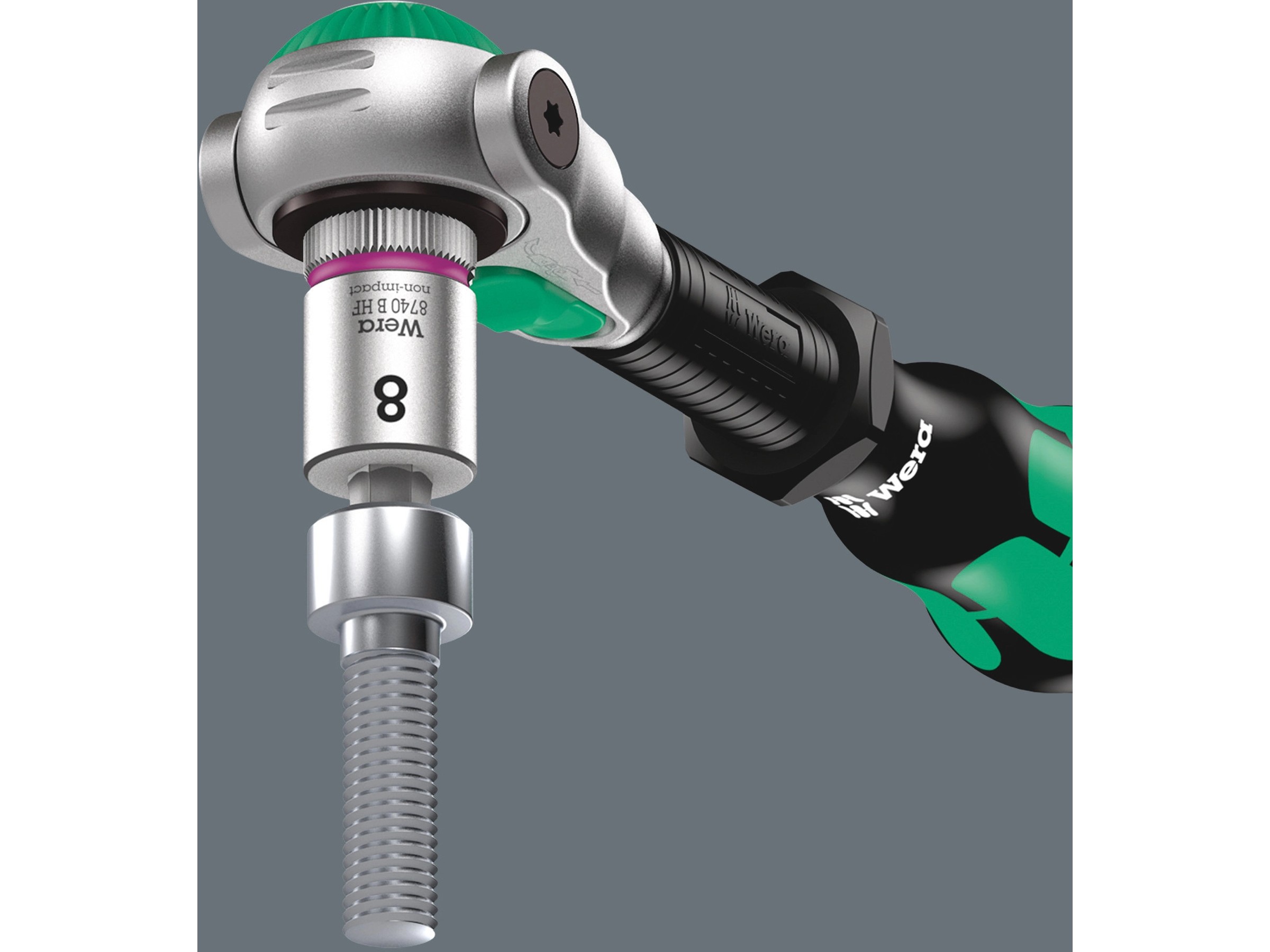 Wera 8745 B HF Bitnuss – Mit Haltefunktion, Farbiger Größenkennzeichnung, Für Hand- & Maschinenbetrieb