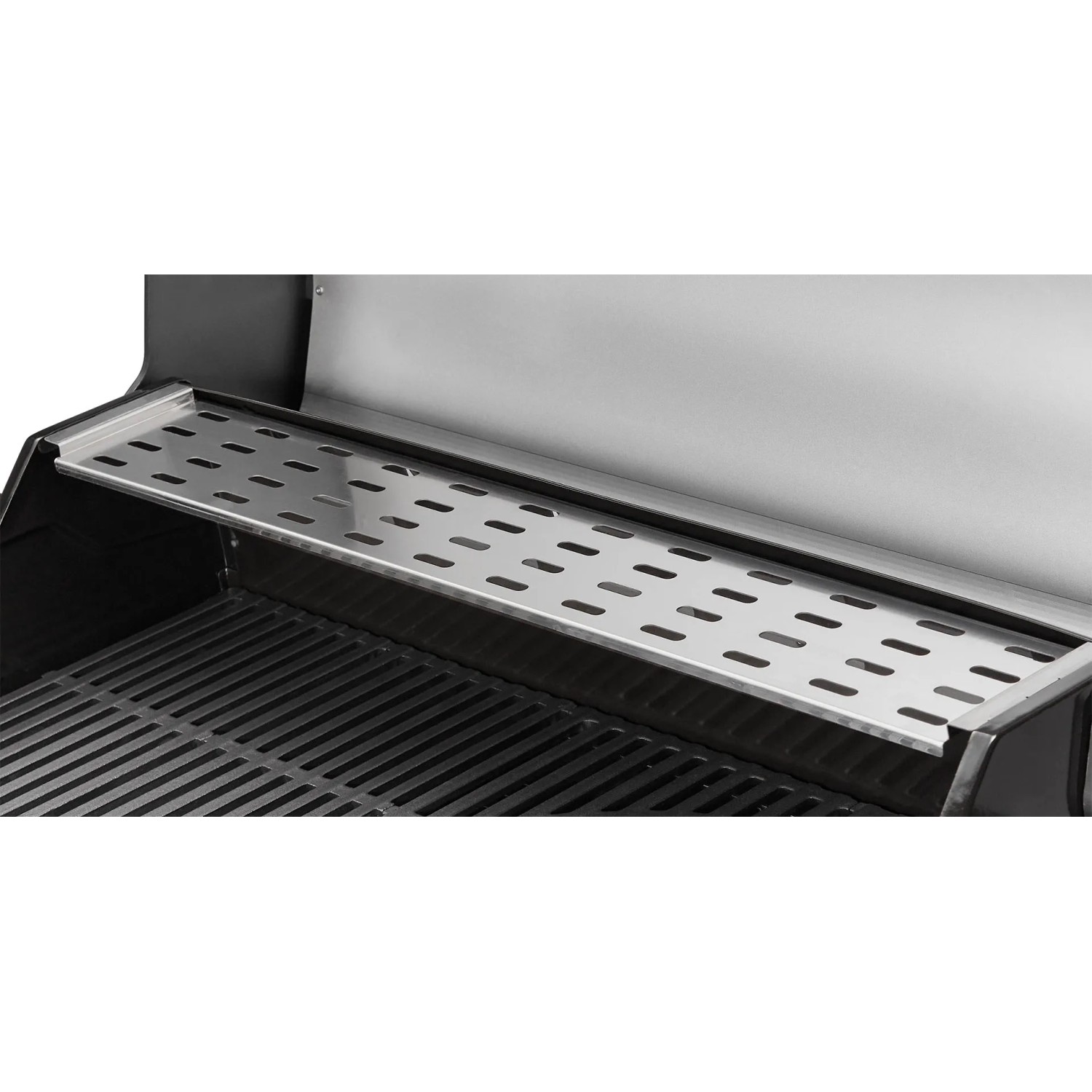 Detailaufnahme: Warmhalterost aus Edelstahl im Enders Gasgrill Chicago Next 4 R Turbo.