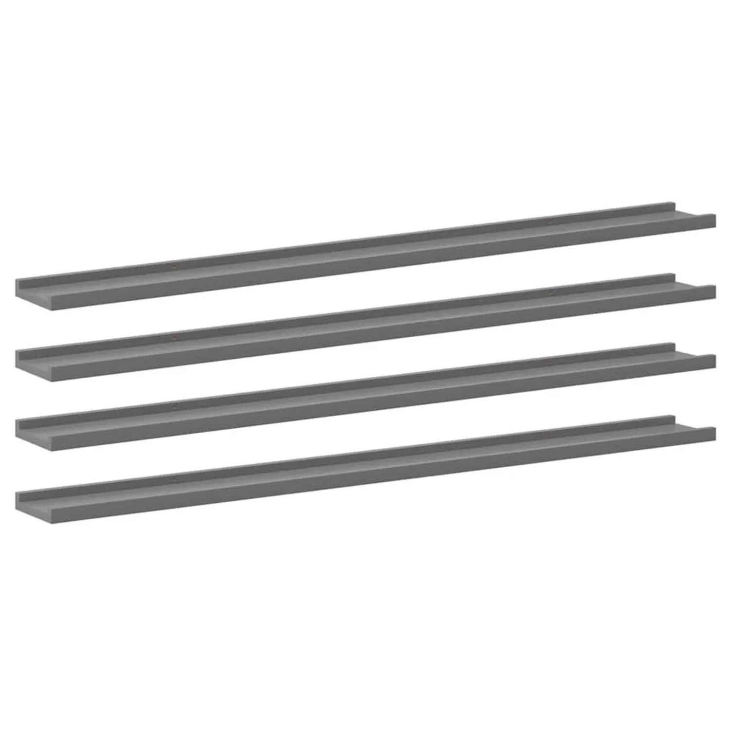vidaXL Wandregale 4 Stk Grau 115x9x3 cm 326678