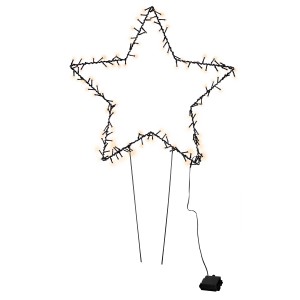 Mojawo XXL LED Weihnachtsstern Weihnachtsbeleuchtung Gartenstecker Warmweiß 140 LED