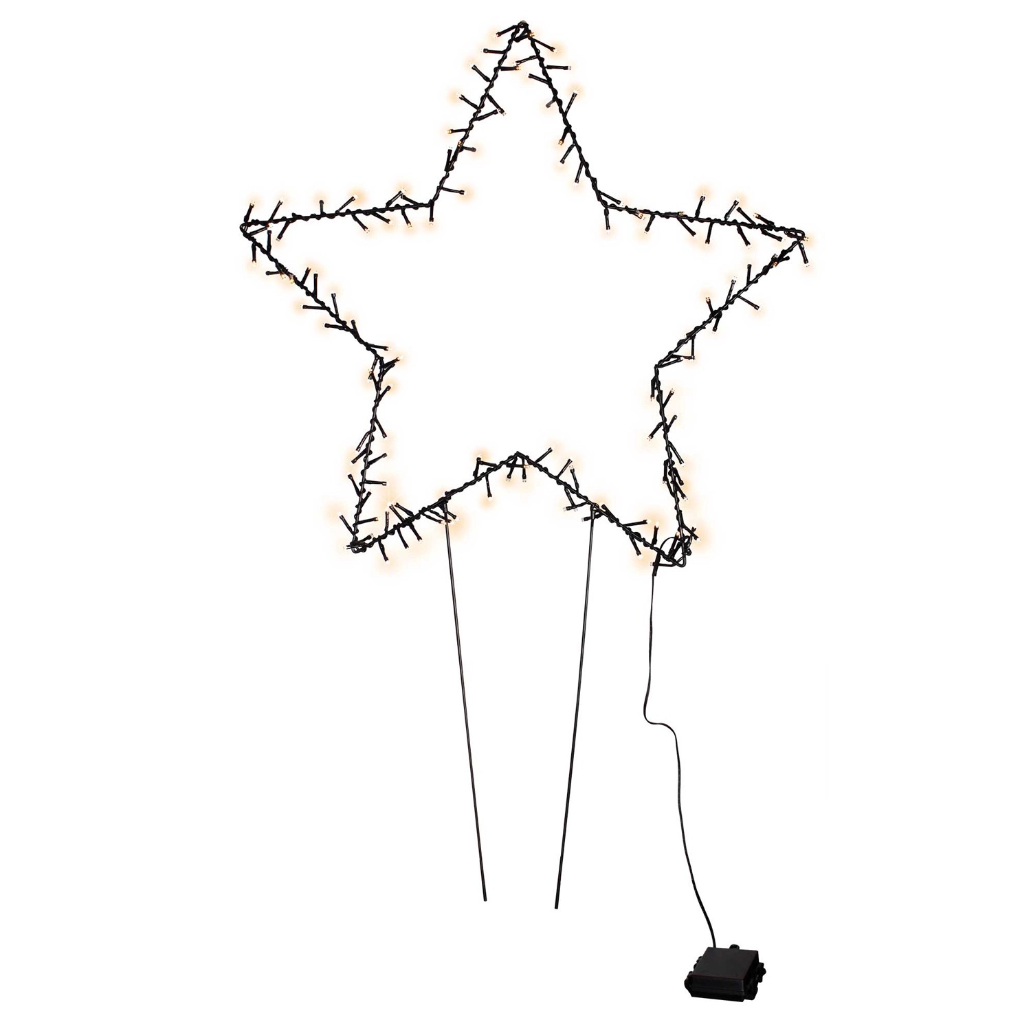 Mojawo XXL LED Weihnachtsstern Weihnachtsbeleuchtung Gartenstecker Warmweiß günstig online kaufen