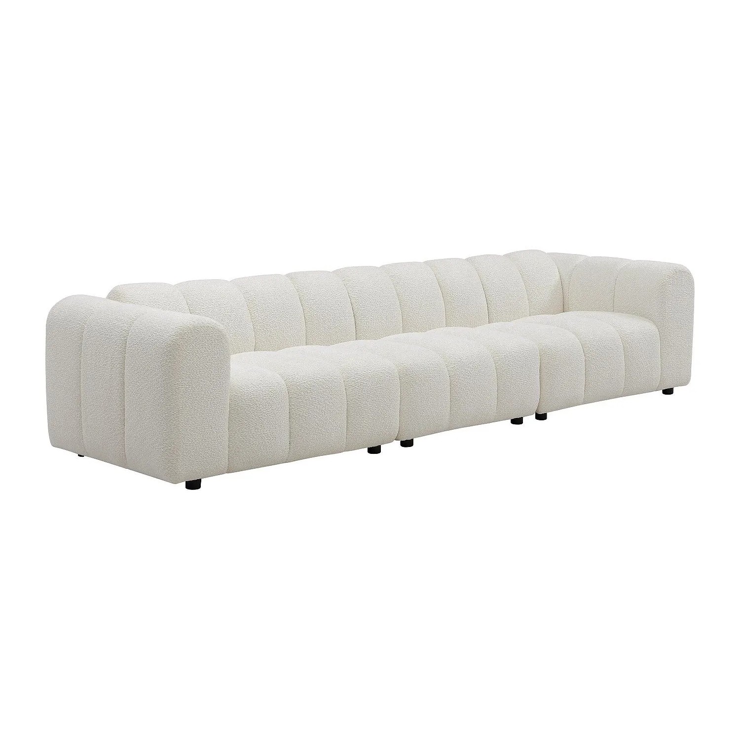 Vente-unique Modulierbares Sofa Jutini Gebrochenes Weiß 322 cm