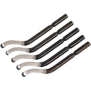 5 LUX Ersatzklingen für Hohlschaber Comfort aus Stahl, ideal zum Entgraten von Rohrinnenseiten.