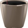 Hochglanz Lechuza Classico Premium LS Pflanzgefäß, Ø 22 cm, Taupe. Ideal für Innenräume.