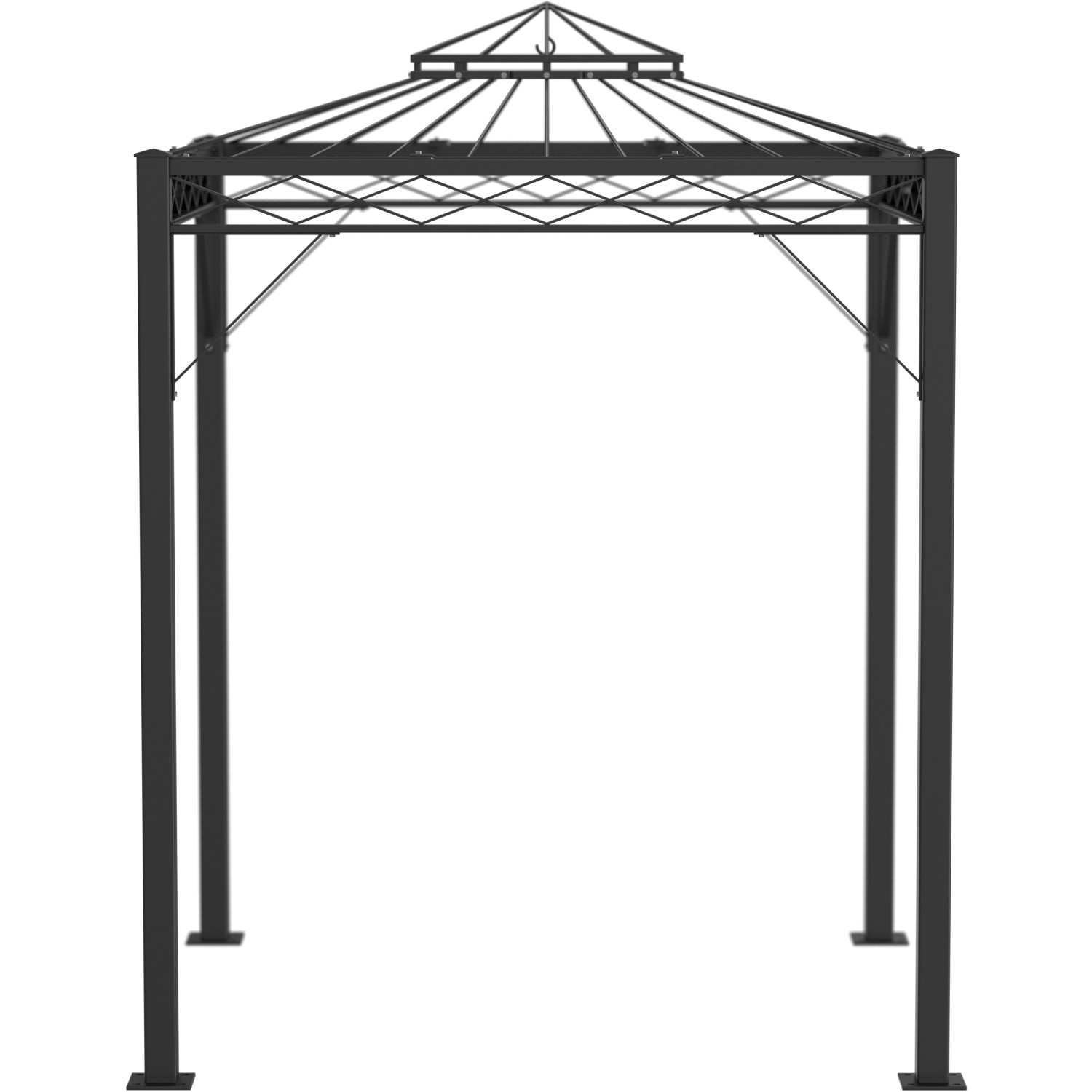 Eleo Pavillon Bolzano 269 cm x 208 cm x 208 cm Pulverbeschichtet Schwarz günstig online kaufen