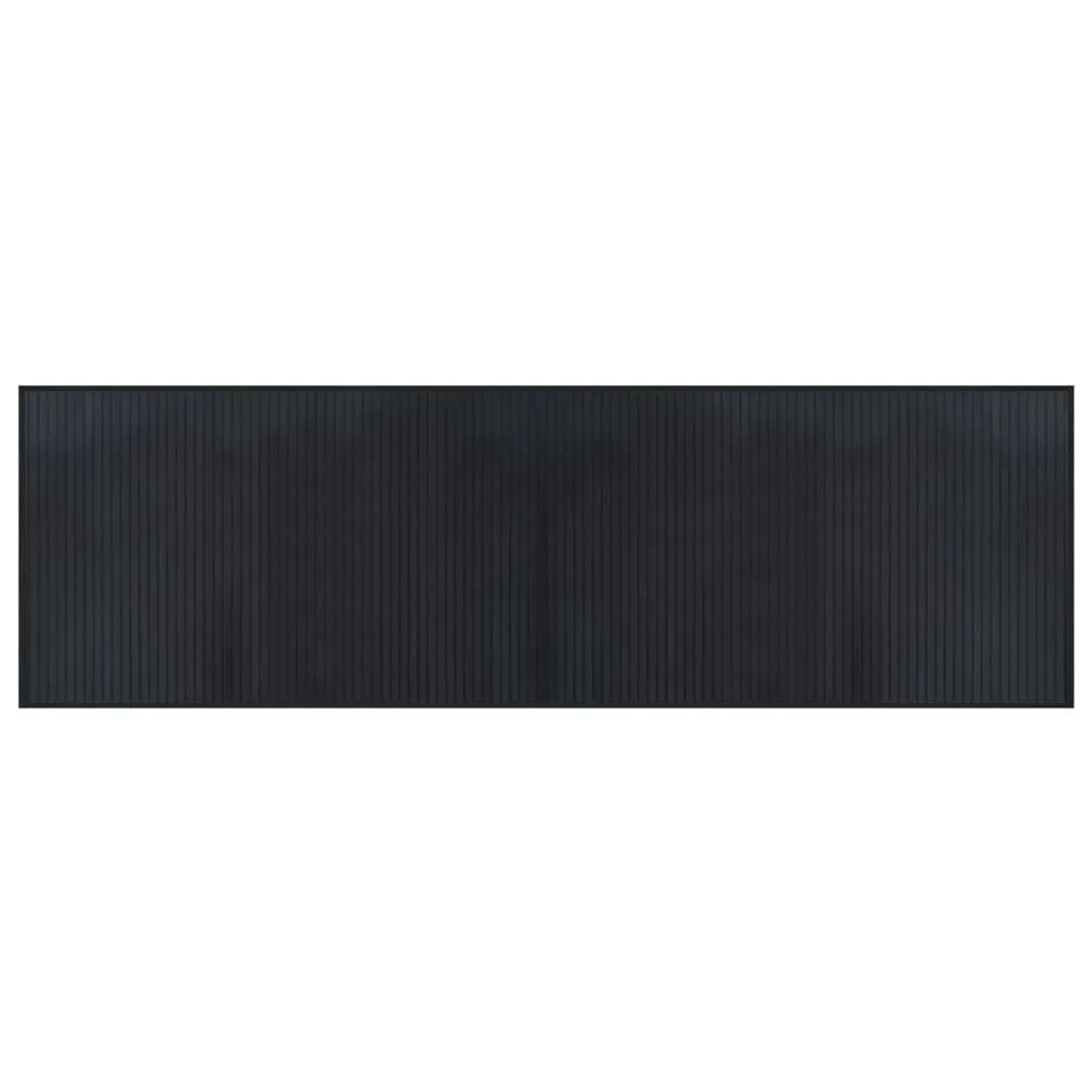 vidaXL Teppich Rechteckig Schwarz 60x200 cm Bambus 376834
