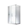 Hephaistos Frost Duschkabine, 100x90x195cm, Eckeinstieg mit satiniertem Glas.