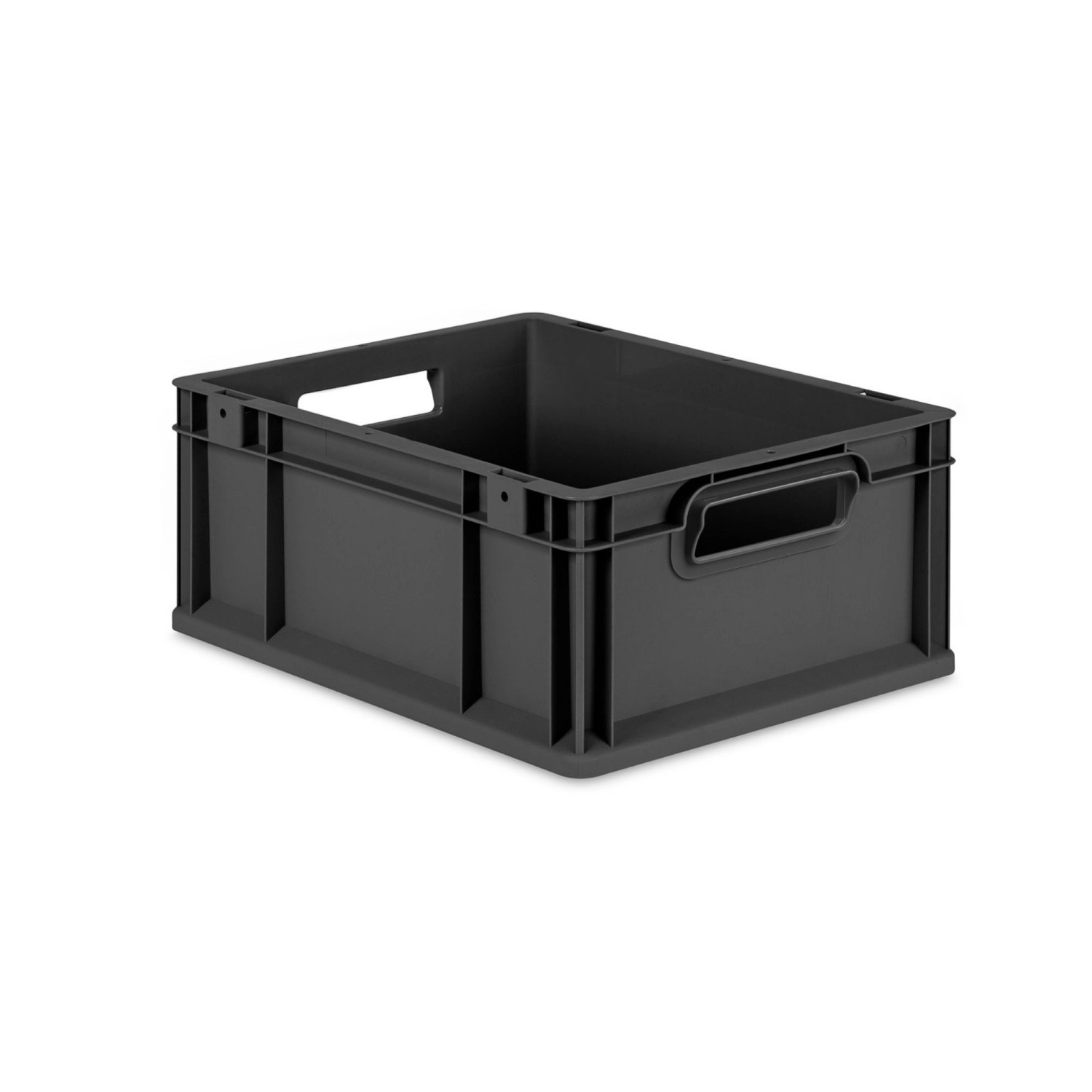 PROREGAL Eurobox Nextgen Grip HxBxT 17x30x40cm 16 Liter Griffe Offen Schwar günstig online kaufen