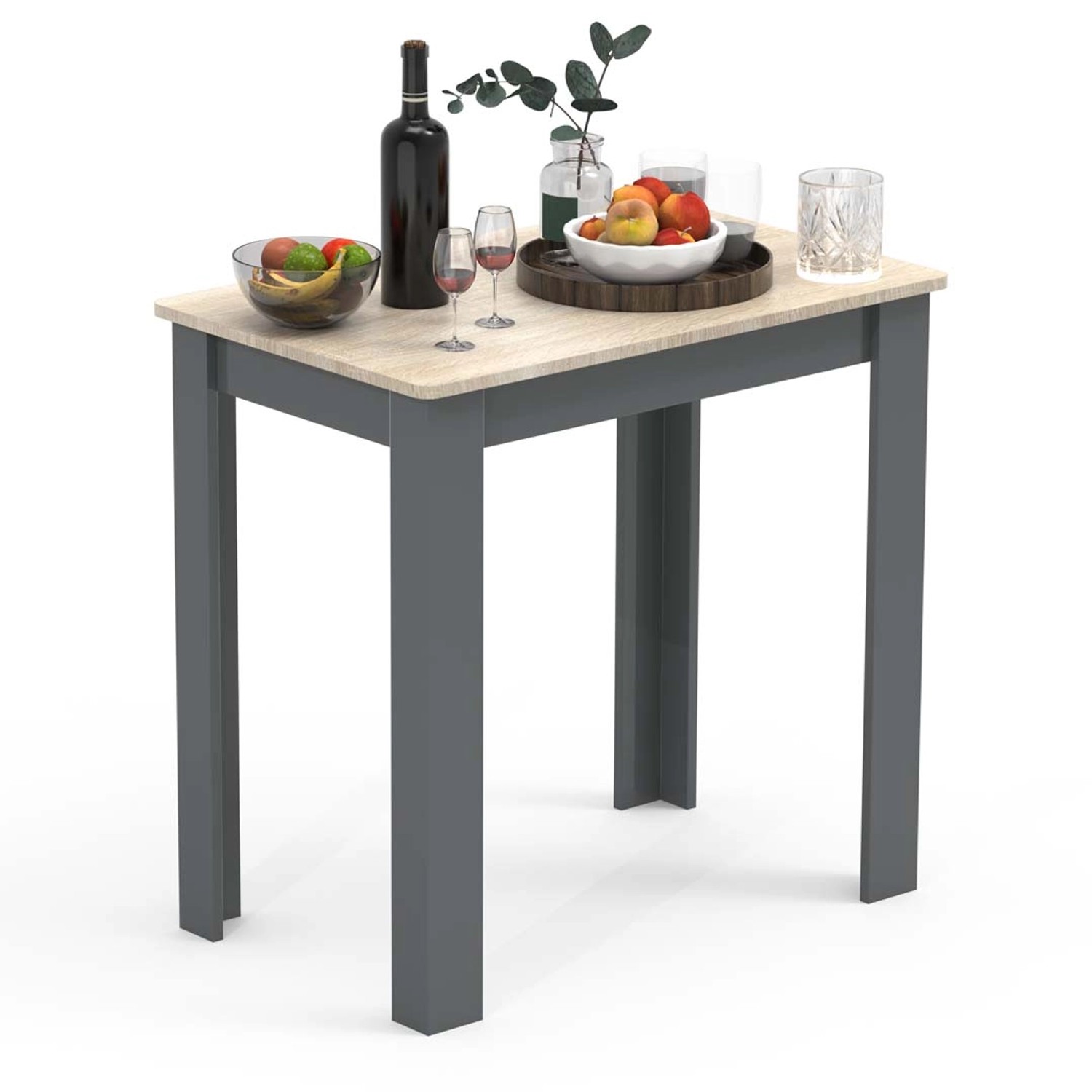 ebuy24 Esal80 Esstisch Eiche Dekor Anthrazit günstig online kaufen
