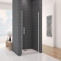 AICA Nischentür 90x195cm, Duschabtrennung mit Schwingtür aus 6mm ESG Glas.