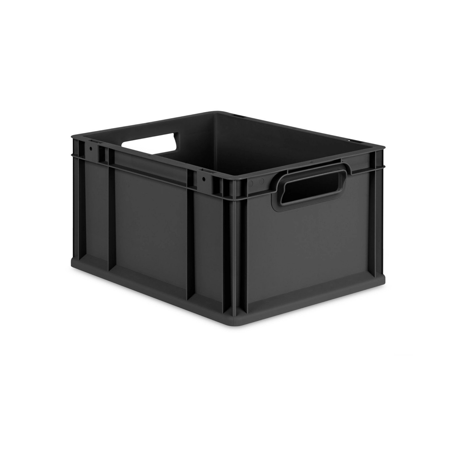 PROREGAL Eurobox Nextgen Grip HxBxT 22x30x40cm 20 Liter Griffe Offen Schwar günstig online kaufen