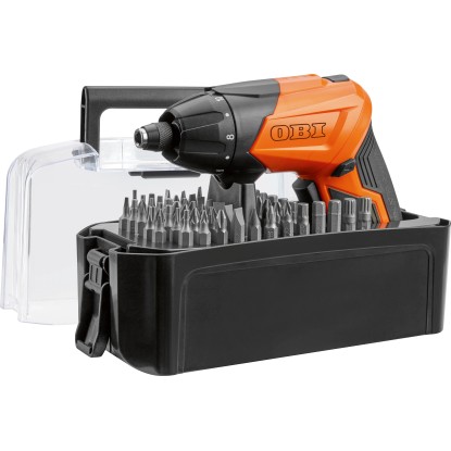 OBI Akku-Schrauber 3,6 V 1,3 Ah 56-teilig BASIC BOX