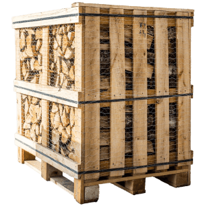 Holz4home Brennholz Birke, kammergetrocknet, 25cm, 1RM, gestapelt auf Palette.