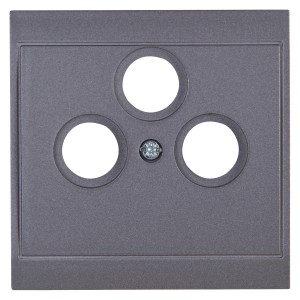 Kopp Malta Antennenabdeckung in Anthrazit für TV/RF/SAT Antennensteckdose.