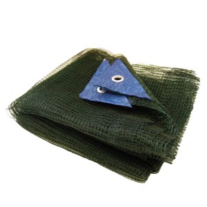 Grünes Nature Erntenetz 4,3x4,3m für Obst und Blätter, verstärkte Kanten.