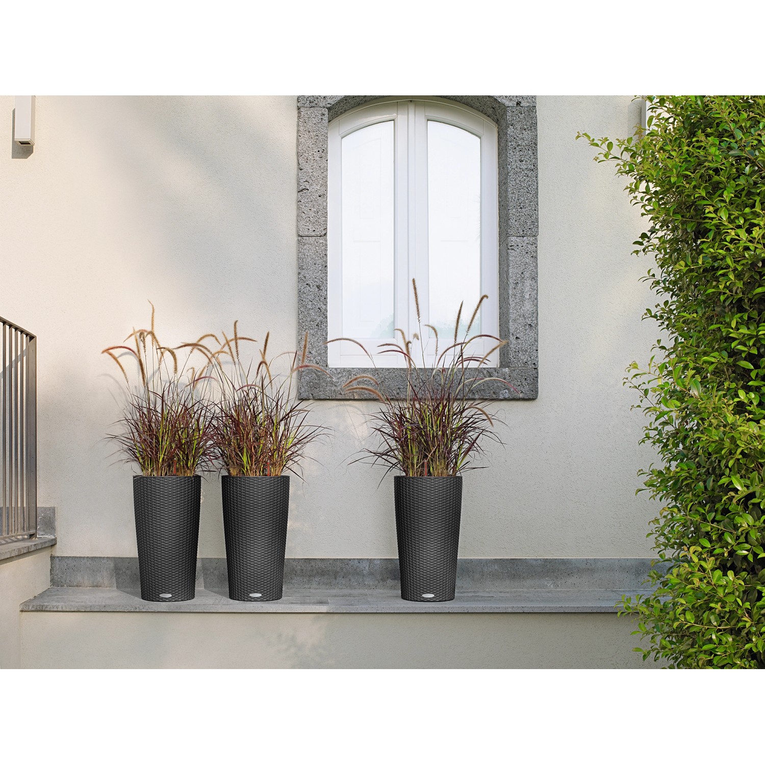 Lechuza Pflanzsäule Cilindro Cottage Granit Ø 32 cm mit