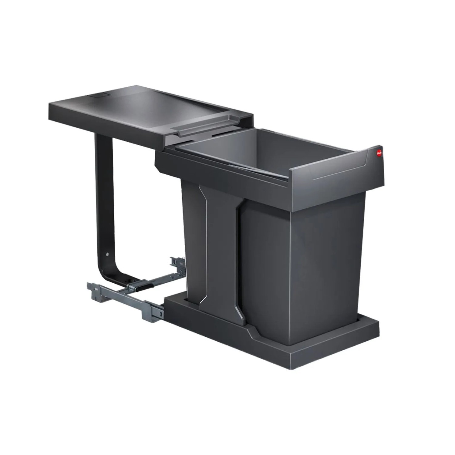 HAILO Abfallsammler Mülleimer Solo 20L Dunkelgrau 3635001