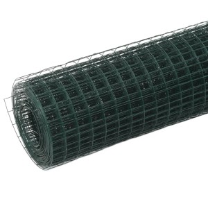 vidaXL Drahtzaun Stahl mit PVC-Beschichtung 10x0,5 m Grün 143626