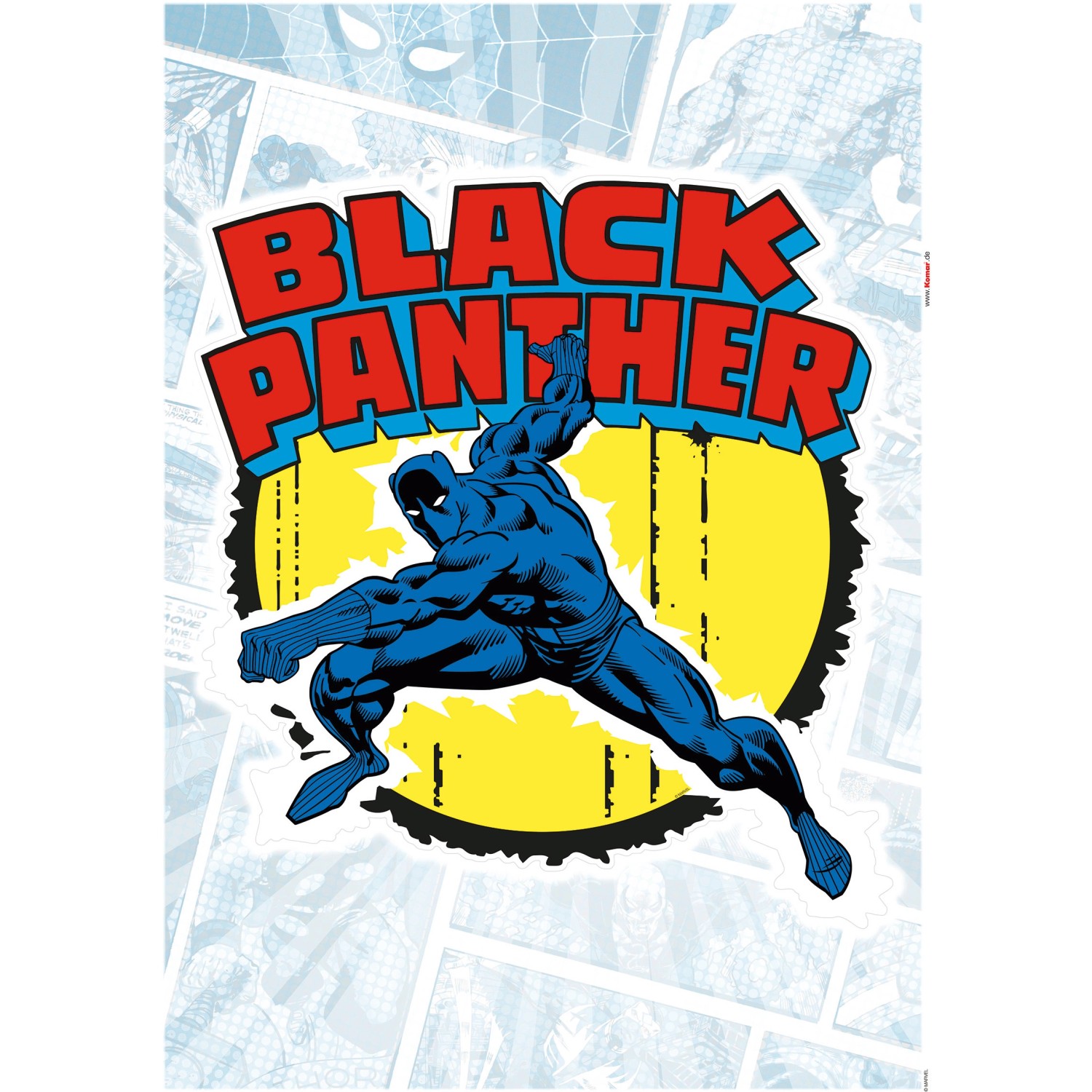 Komar Deko-Sticker Black Panther Classic 50 x 70 cm gerollt