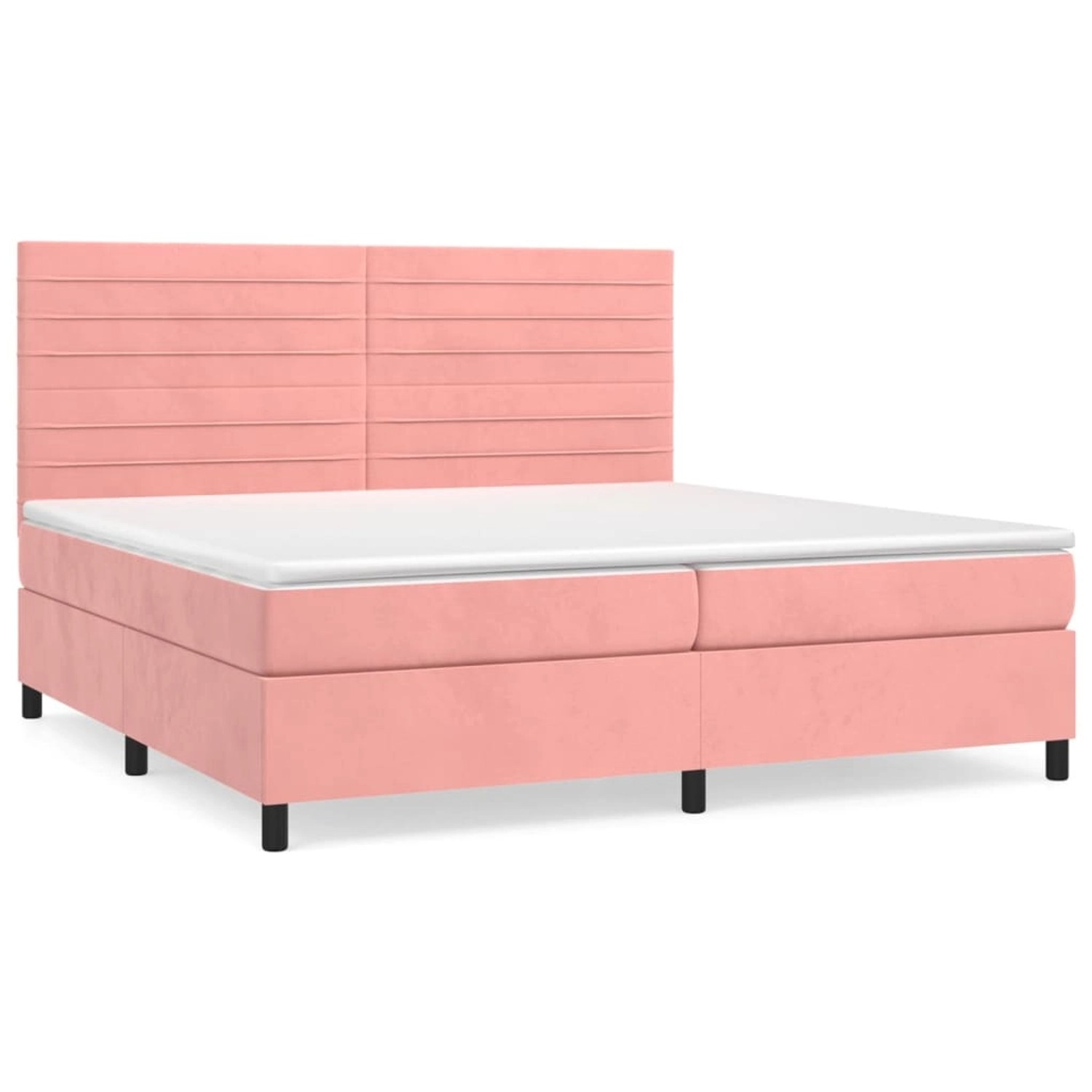 vidaXL Boxspringbett mit Matratze Rosa 200x200 cm Samt1349998 günstig online kaufen