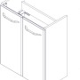 Fackelmann Waschbeckenunterschrank Milano, weiß, 52 cm breit, mit zwei Türen und Griffen.