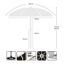 Skizze: Sekey Balkonschirm 200cm mit Maßen. Ideal als Sonnenschutz für Balkon und Garten.