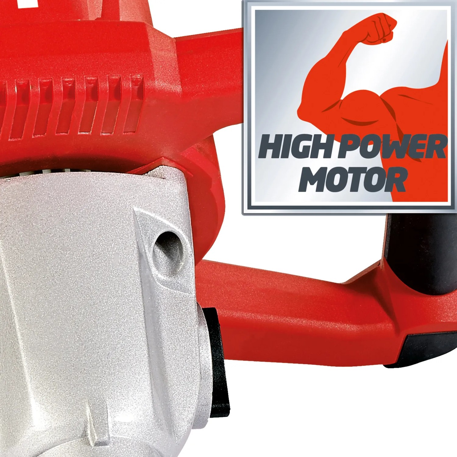 Detailaufnahme des Einhell TC-MX 1400-2 E Farbmischers mit robustem Gehäuse und High Power Motor.
