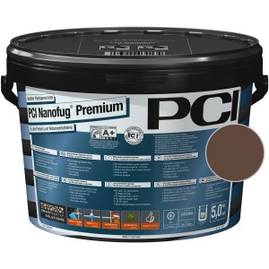 Eimer PCI Nanofug Premium Fugenmörtel Mokka, 5 kg. Flexfugenmörtel für Fliesen und Naturstein.