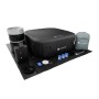 Juskys SpaLuxe aufblasbarer Whirlpool Schwarz mit Abdeckung, Steuerbox, LED-Beleuchtung und Zubehörset.