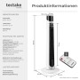 Tectake Turmventilator Arktis 90° Schwenkfunktion 3 Modi und 3 Geschwindigkeitsstufen  32 x 32 x 93 cm Weiß_6