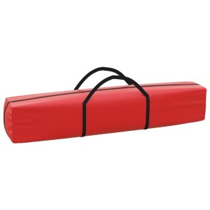 Verpackte, rote vidaXL Faltbares Partyzelt 3x6 m mit schwarzen Tragegurten.