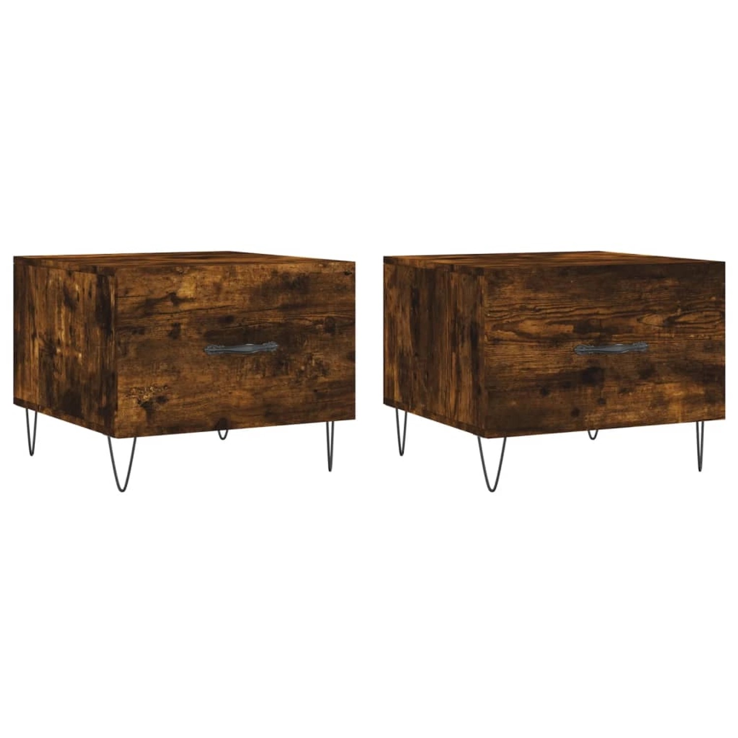 vidaXL Couchtische 2 Stk Räuchereiche 50x50x40 cm Holzwerkstoff 829391 günstig online kaufen