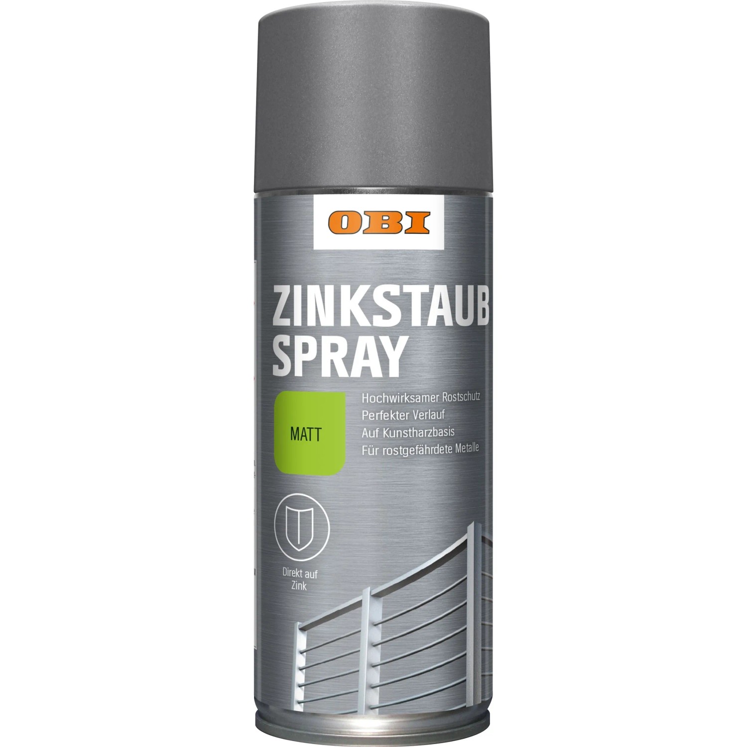 OBI Zinkstaub Spray Grau matt 400 ml
