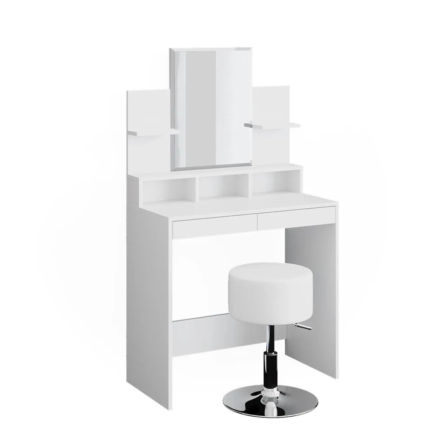Vicco Schminktisch Ania Weiß 80 x 140 mit Spiegel und Hocker