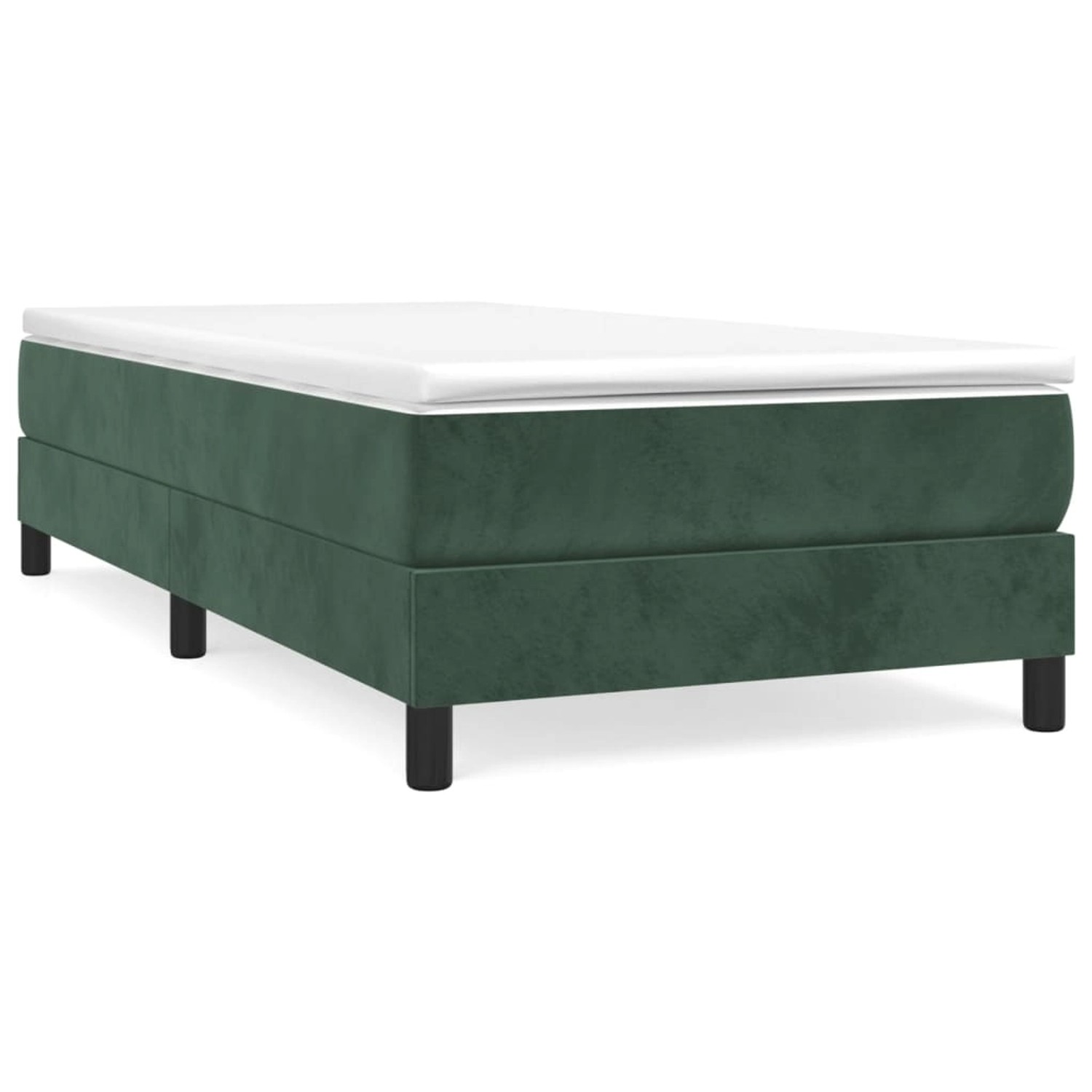 Thumbnail - vidaXL Boxspringbett Dunkelgrün 90x190 cm Samt1535579